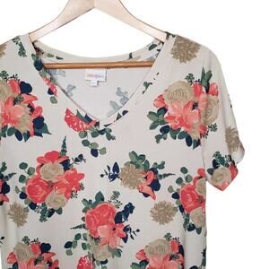 🌻3 for$18 Peach Floral T Shirt Lularoe